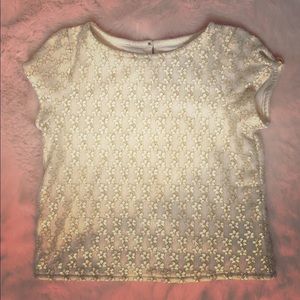 Genuine Kids by OshKosh B’gosh white & gold shirt